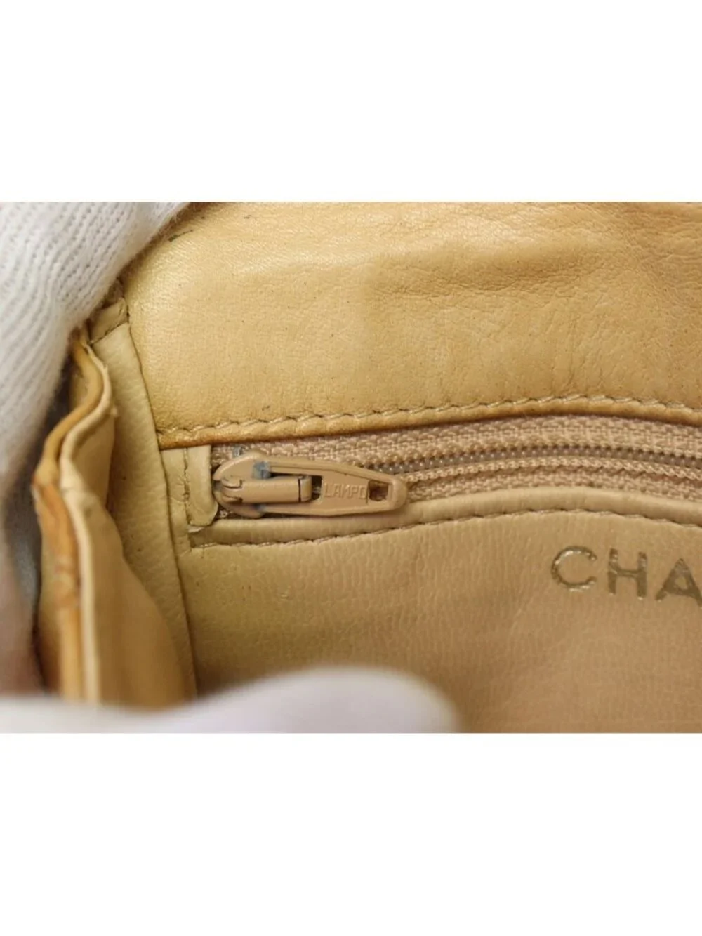 Chanel Quilted Lambskin Beige Waist Bag